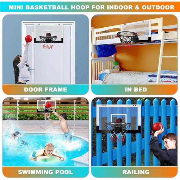 Indoor Basketball Hoop Fan Backboards for Teens and Adults Door Room Basketball - Picture 4 of 6